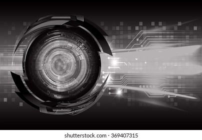 dark black Light Abstract Technology background for computer graphic website internet business. circuit. illustration.digital.infographics. binary code. www.vector.motion pixel. eye scan virus