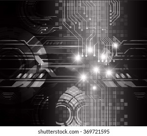 dark black Light Abstract Technology background for computer graphic website internet and business. circuit. illustration.digital.infographics. binary code. zero one. eye  scan virus vector
