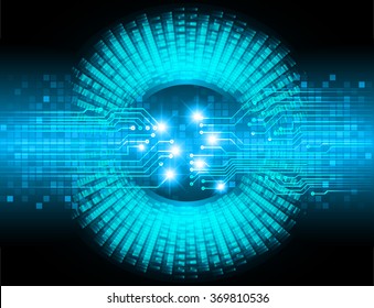dark black Light Abstract Technology background for computer graphic website internet and business. circuit. illustration.digital.infographics. binary code. zero one. eye  scan virus vector