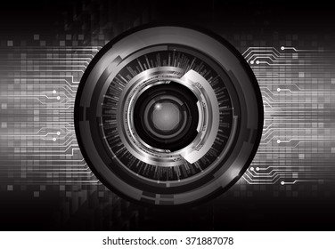dark black Light Abstract Technology background for computer graphic website internet and business. circuit. illustration.digital.infographics. binary code. www.motion move blur. eye scan virus