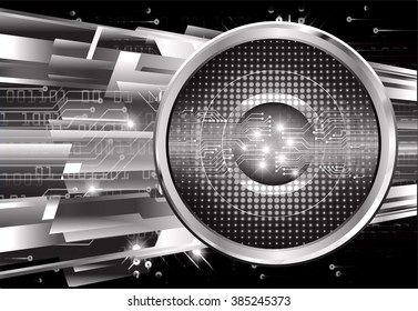 Dark black Light Abstract Technology background for computer graphic website internet and business. circuit. vector illustration. infographics. motion move blur.neon. pixel. eye scan virus