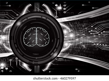 Dark black Light Abstract Technology background for computer graphic website internet business. circuit. illustration. infographics. motion move blur.neon. Brainstorm, Brain. Bulb Ideas