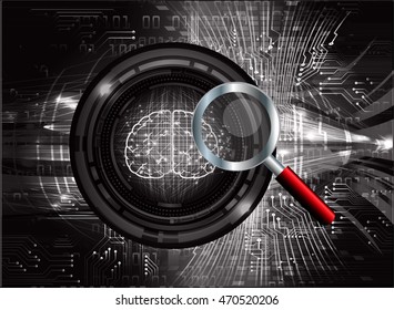 Dark black Light Abstract Technology background for computer graphic website internet business. circuit. vector illustration. infographics. motion move blur.neon. Brainstorm, Brain. Bulb Ideas
