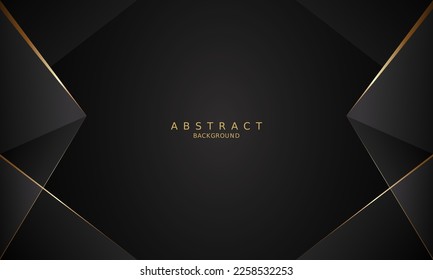 dark black luxury premium background and gold line.	