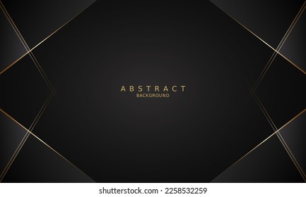 dark black luxury premium background and gold line.	