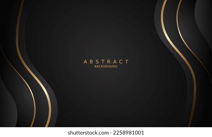 dark black luxury premium background and gold line.