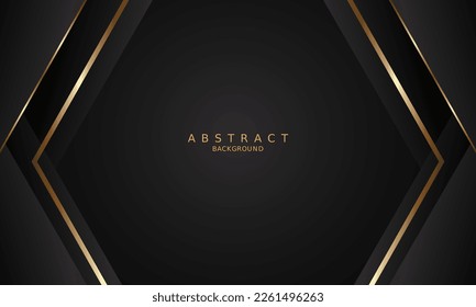 dark black luxury premium background and gold line.