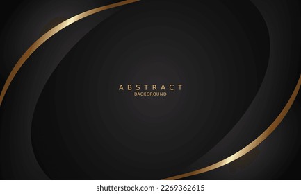dark black luxury premium background and gold line.