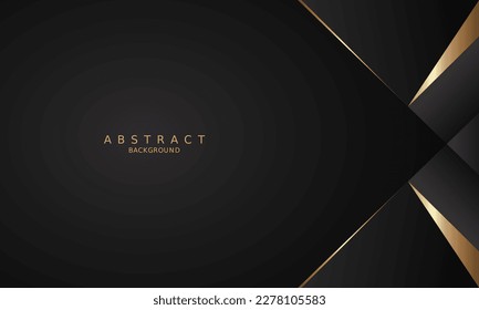 dark black luxury premium background and gold line.	