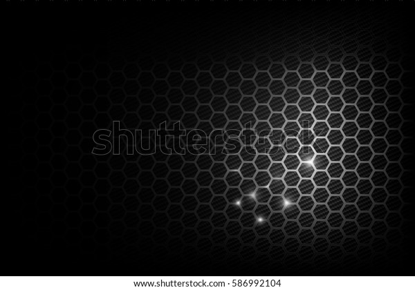 Dark and\
black with metal honeycomb pattern overlaps and layered and cabon\
fiber texture vector illustration eps\
10