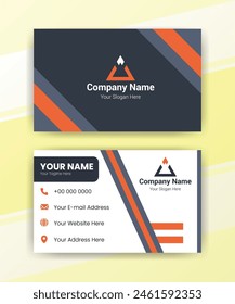 Dark Black Modern Business Card, Simple And Corporate Business Card, Professional Business Card Template