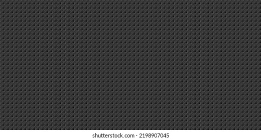 Dark black Monochrome geometric grid Pixel Art style background Modern black and white abstract mosaic texture