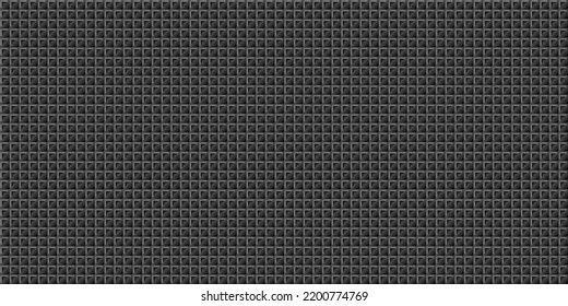 Dark black Monochrome geometric grid Pixel Art style background Modern black and white abstract mosaic texture