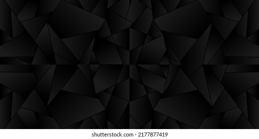 Dark black mosaic background. Modern dark abstract vector texture