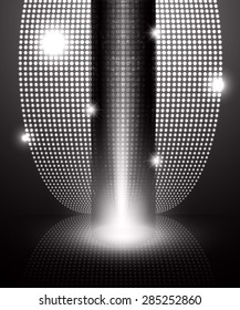 Dark black neon grow light Abstract Technology background for computer graphic website internet and business. circuit. illustration. infographics. ray. Stage. screen.