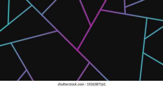 Dark black and neon mosaic background. Modern abstract technology vector background EPS 10