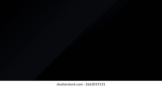 Dunkelschwarzer, neutraler, abstrakter Hintergrund für das Präsentationsdesign. Einfaches schwarzes abstraktes Banner, Hintergrund