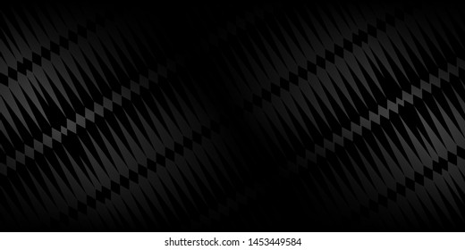 Dark black notched Geometric grid background. Modern dark abstract vector texture.