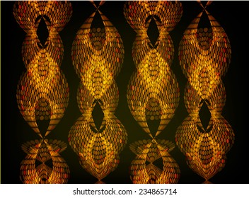 Dark black orange Light Abstract Technology background for computer graphic website internet and business. 