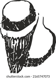 dunkelschwarze Farbfarbe, Vektorgrafik