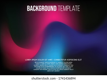 Dark black, pink and blue vector blurred background. Colorful illustration in abstract style with gradient. Elegant background for a brand book.