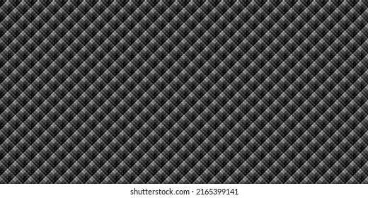 Dark black pixel mosaic abstract seamless geometric grid background texture