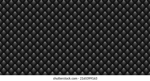 Dark black pixel mosaic abstract seamless geometric grid background texture