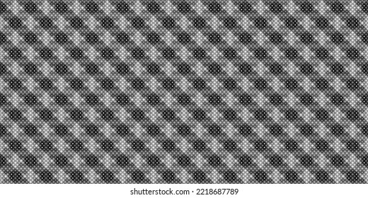 Dark black pixel mosaic abstract seamless geometric grid background texture