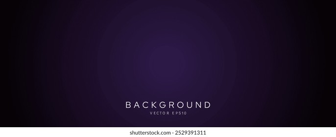 Dark black purple gradient banner background vector design