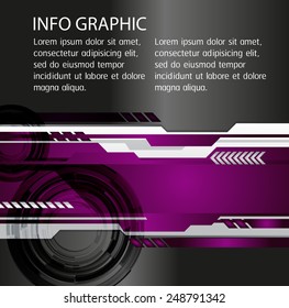 Dark black purple Light Abstract Technology background for computer graphic website internet. text box. Brochure. card.