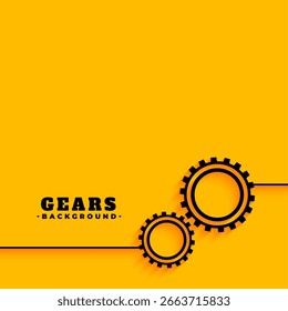 dark black rack and pinion wheel symbol background vector