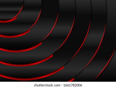 Fondo de metal abstracto negro y rojo oscuro para papel pintado, decoración y fondo web. diseño editable vectorial