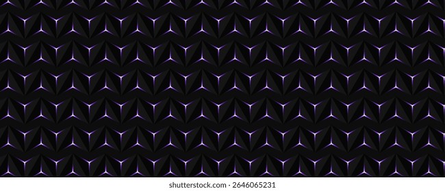 Dark black and red horizontal hexagonal technology abstract vector background. red bright energy flashes under hexagon in futuristic modern technology wide banner. Dark gray honeycomb texture grid.