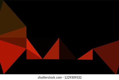 Dark Black, Red vector abstract polygonal layout. Colorful abstract illustration with gradient. The best triangular design for your business.