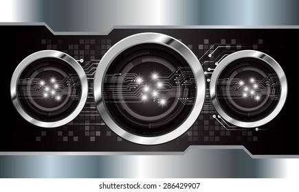 dark black silver color Light Abstract Technology background for computer graphic website internet and business. circuit. vector illustration. info graphics. wave. beam. ray. Spark