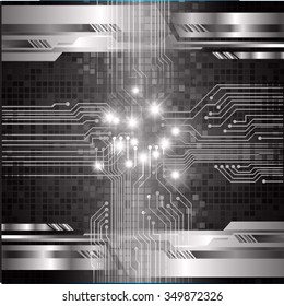 dark black silver Light Abstract Technology background for computer graphic website internet and business. circuit. illustration. digital. infographics. binary code. www. vector.one. zero.pixel 