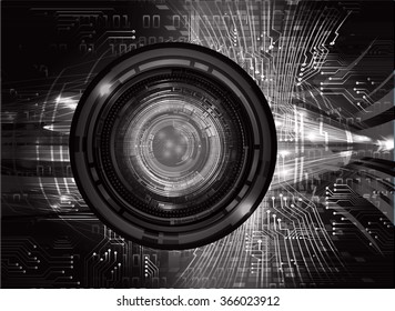 dark black silver Light Abstract Technology background for computer graphic website internet and business. circuit. illustration.digital.infographics. binary code. zero one. eye. scan virus