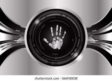 dark black silver Light Abstract Technology background for computer graphic website internet and business. circuit. illustration.digital.infographics. binary code. www.vector.motion. hand scan virus