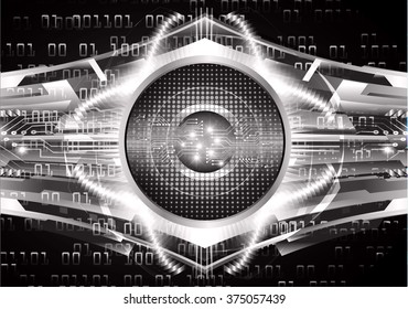 Dark black silver light Abstract Technology background for computer graphic website internet and business. circuit. vector illustration. infographics. motion move blur.neon. pixel. eye scan virus