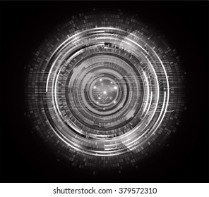 dark black silver Light Abstract Technology background for computer graphic website internet and business. circuit. illustration. digital. infographics. binary code background. eye scan virus. spark