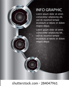dark black silver Web Design Website Elements Template for graphic internet. text box. label. infographics. metal. card. pixel. Metals, alloys, steel, aluminum. button