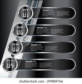 dark black silver Web Design Website Elements Template for graphic internet. text box. label. infographics. metal. card. pixel. Metals, alloys, steel, aluminum. button