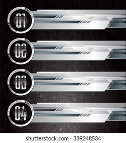 dark black silver Web Design Website Elements Template for graphic internet. text box. label. infographics. metal. card. pixel. Metals, alloys, steel, aluminum. button