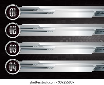 dark black silver Web Design Website Elements Template for graphic internet. text box. label. infographics. metal. card. pixel. Metals, alloys, steel, aluminum. button