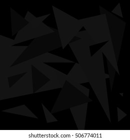 Dark black triangles background texture