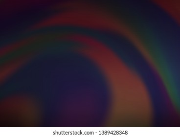 Dark Black vector abstract blurred template. Colorful abstract illustration with gradient. Brand new design for your business.