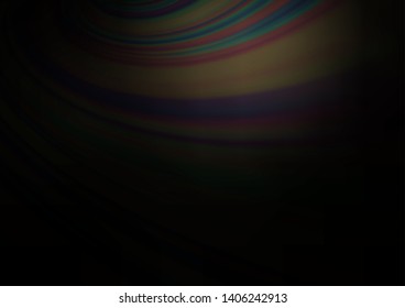 Dark Black vector abstract bright background. Colorful abstract illustration with gradient. The template can be used for your brand book.