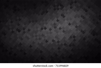 Dark Black vector abstract cambered pattern. A vague circumflex abstract illustration with gradient. The textured pattern can be used for background.