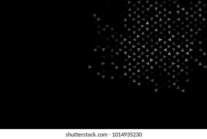 Dark Black vector abstract colorful background, which consist of triangles. Pattern with colored triangles on white background.