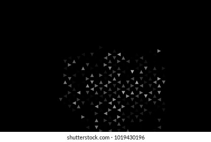 Dark Black vector abstract colorful background, which consist of triangles. Pattern with colored triangles on white background.